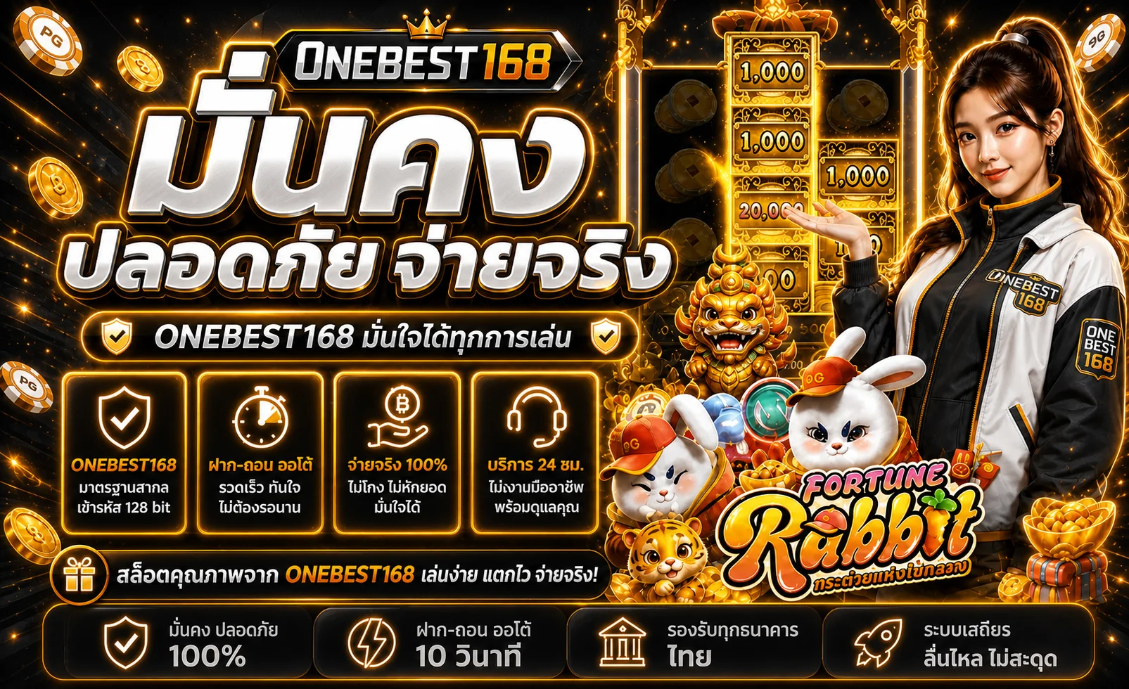 ONEBEST168 เว็บตรง สล็อตวอเลท ฝากถอนออโต้